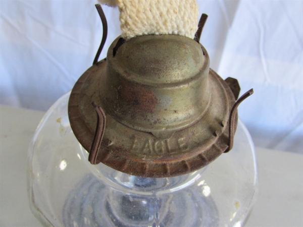 VINTAGE HURRICANE LANTERNS W/EXTRA CHIMNEYS & MANTLES