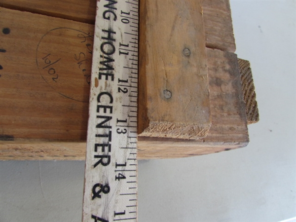 WOODEN MILITARY AMMUNITION BOX - EMPTY