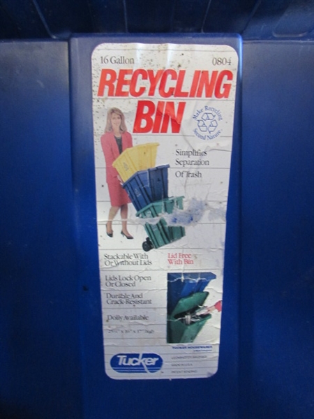 RECYCLING BIN, SHELF RISERS, METAL MESH DRAWER UNIT & MORE