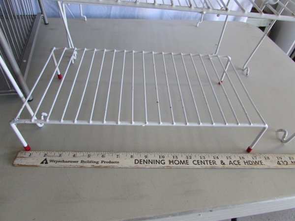 RECYCLING BIN, SHELF RISERS, METAL MESH DRAWER UNIT & MORE