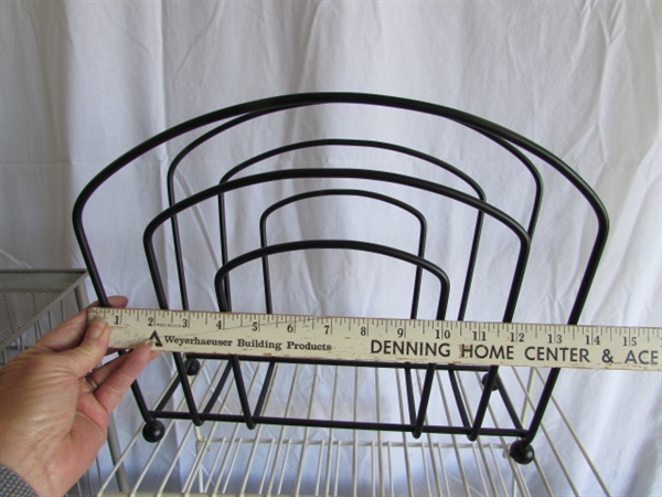 RECYCLING BIN, SHELF RISERS, METAL MESH DRAWER UNIT & MORE