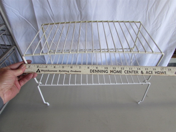 RECYCLING BIN, SHELF RISERS, METAL MESH DRAWER UNIT & MORE
