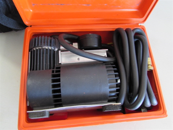 INFLATER, POLISHER/BUFFER & TIRE CHAINS