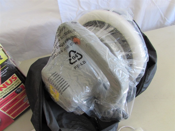 INFLATER, POLISHER/BUFFER & TIRE CHAINS
