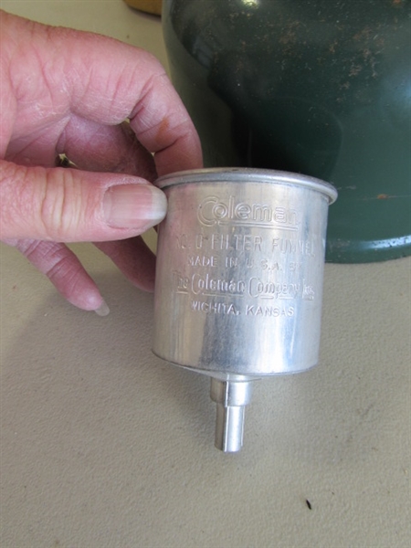 COLEMAN LANTERN, PORTA-POTTY & CAMP SHOWER