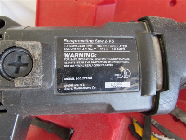 ELECTRIC SEARS CRAFTSMAN RECIPROCATING SAW & CIRCULAR SAW