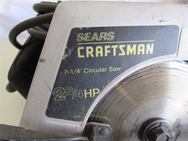 ELECTRIC SEARS CRAFTSMAN RECIPROCATING SAW & CIRCULAR SAW
