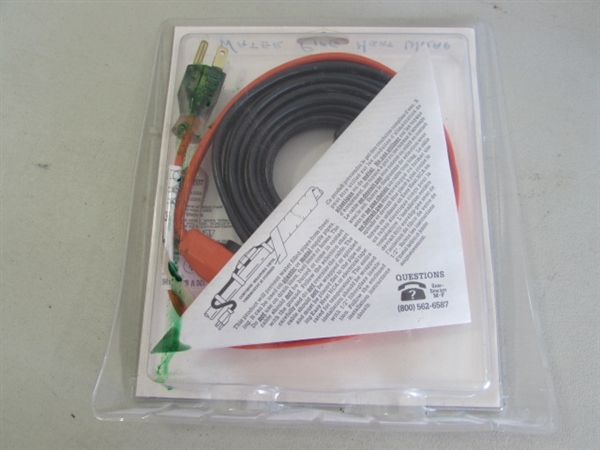 ELECTRIC WATER PIPE HEAT CABLE & GE GENERAL DUTY SAFETY SWITCH BOX
