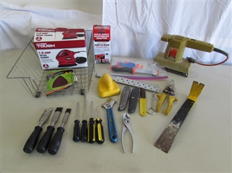 ELECTRIC SANDERS & ASSORTED HAND TOOLS