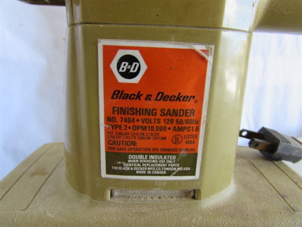 ELECTRIC SANDERS & ASSORTED HAND TOOLS