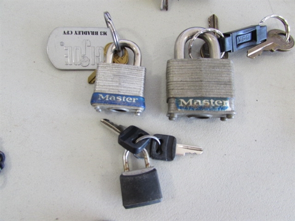 ASSORTED LOCKS & KEYS