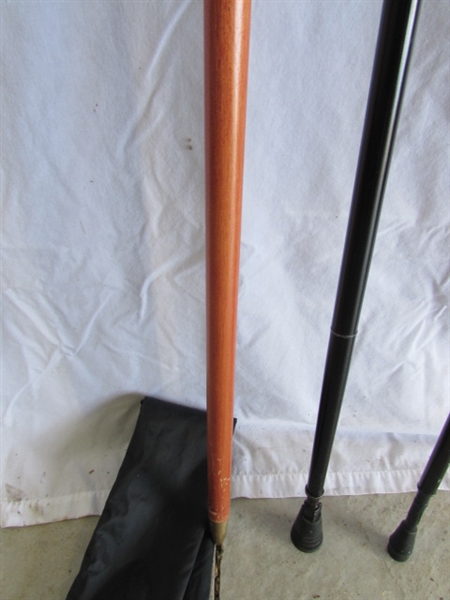 3 COLLAPSIBLE WALKING STICKS