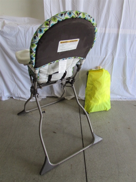 FOLDING HIGH CHAIR & KIDS TEEPEE TENT