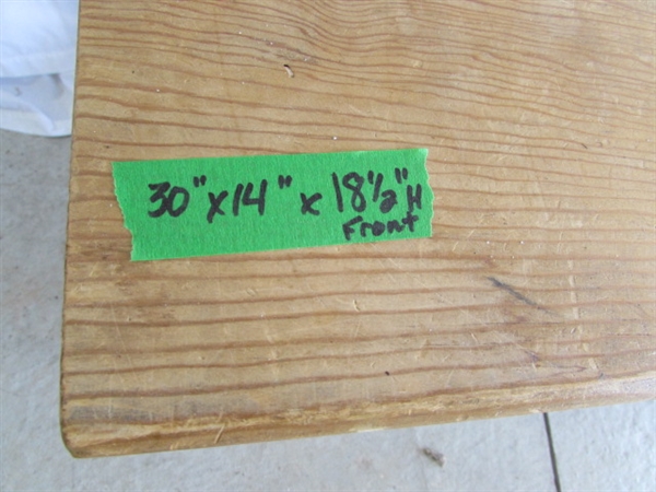 SOLID WOOD WEAVERS BENCH WITH STORAGE DRAWER