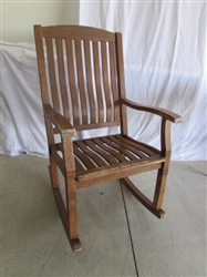 OVERSIZED WOODEN ROCKING CHAIR