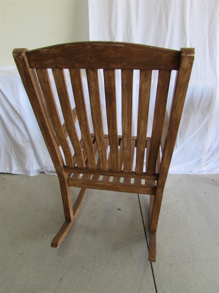 OVERSIZED WOODEN ROCKING CHAIR