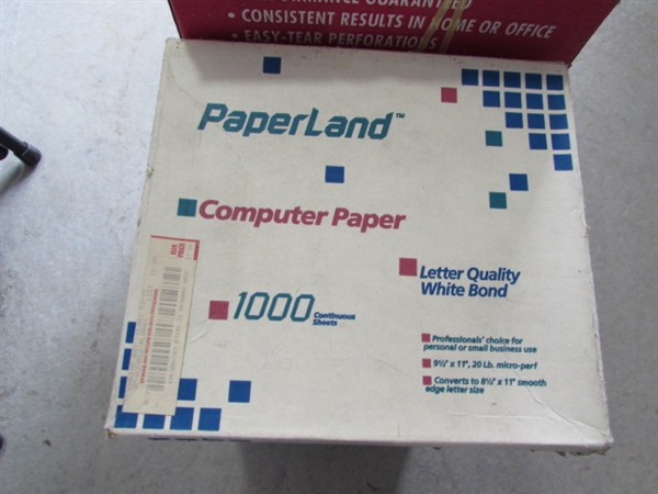 MULTIPLE CASES OF PIN FEED PRINTER PAPER