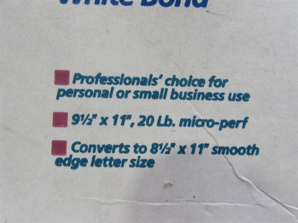 MULTIPLE CASES OF PIN FEED PRINTER PAPER