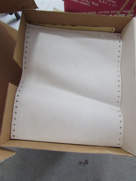 MULTIPLE CASES OF PIN FEED PRINTER PAPER