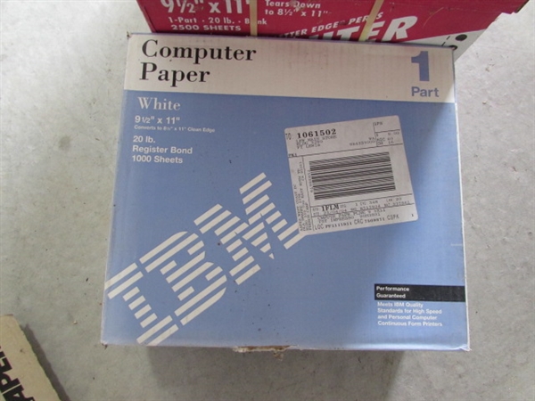 MULTIPLE CASES OF PIN FEED PRINTER PAPER