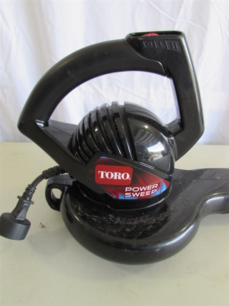 HYPER TOUGH 40V WEED TRIMMER & BLOWER W/BATTERIES & CHARGER & ELECTRIC TORO BLOWER
