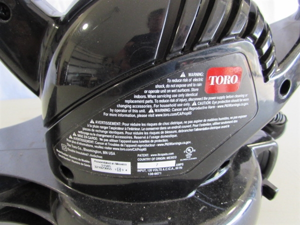 HYPER TOUGH 40V WEED TRIMMER & BLOWER W/BATTERIES & CHARGER & ELECTRIC TORO BLOWER