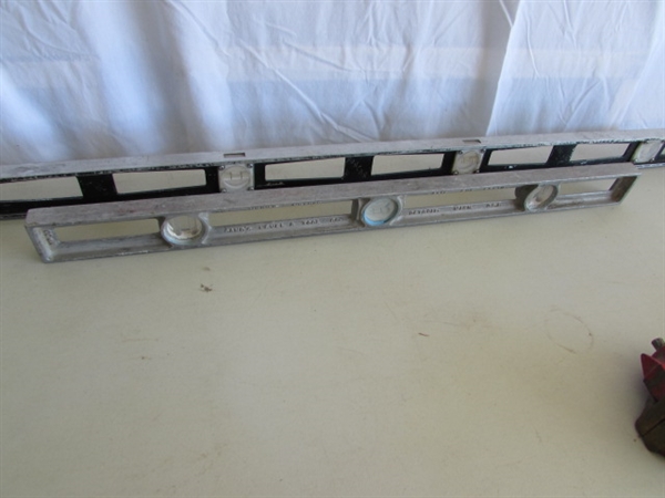 CLAMP ON VISE, LEVELS, SOLDERING IRON & SAWHORSE BRACKETS