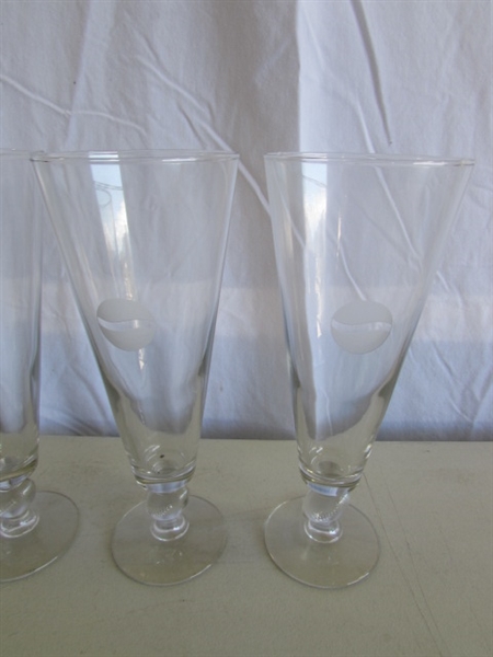 FOOTBALL THEMED PEPSI GLASSES, PLUS OTHERS