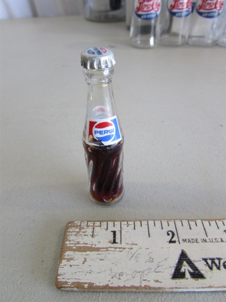 PLASTIC PEPSI-COLA CRATE, TOWELS, SALT & PEPPER SHAKERS, STRAW DISPENSER & MORE