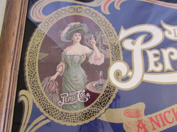 2 PEPSI-COLA WALL MIRRORS & SERVING TRAY