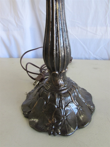 STAINED GLASS PEPSI-COLA TABLE LAMP