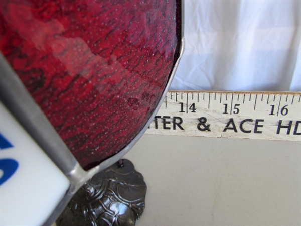 STAINED GLASS PEPSI-COLA TABLE LAMP