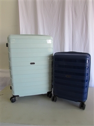 3 HARDSHELL 360 DEGREE ROLLING SUITCASES W/PLASTIC PROTECTIVE COVERS