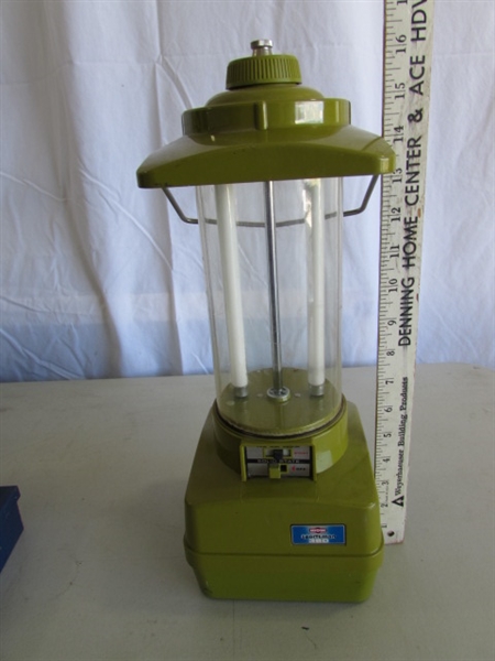 GAS & BATTERY POWERED LANTERNS, FIRST AID KIT & ELECTRIC BUG LIGHT