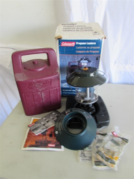 GAS & BATTERY POWERED LANTERNS, FIRST AID KIT & ELECTRIC BUG LIGHT