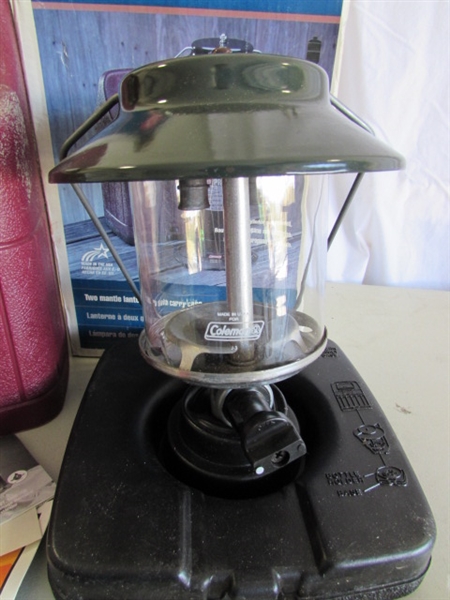 GAS & BATTERY POWERED LANTERNS, FIRST AID KIT & ELECTRIC BUG LIGHT