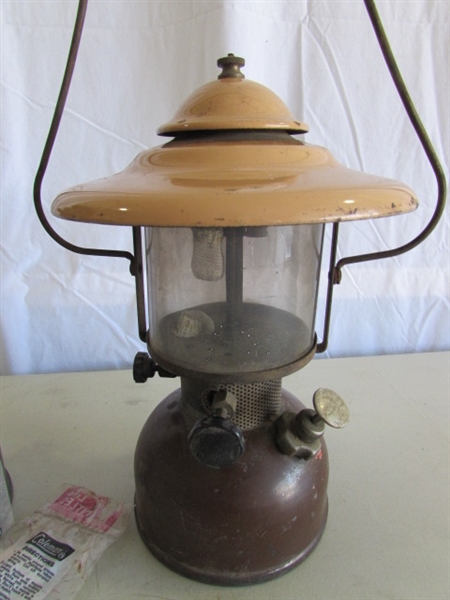 2 VINTAGE GAS POWERED LANTERNS - COLEMAN & TURNER BRASS WORKS