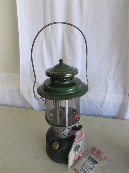 2 VINTAGE GAS POWERED LANTERNS - COLEMAN & TURNER BRASS WORKS
