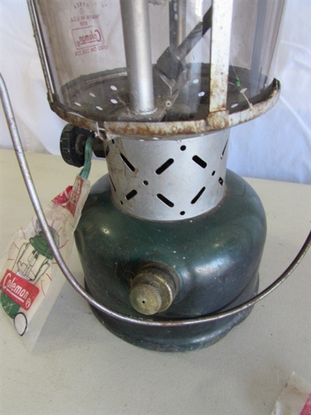 2 VINTAGE GAS POWERED LANTERNS - COLEMAN & TURNER BRASS WORKS