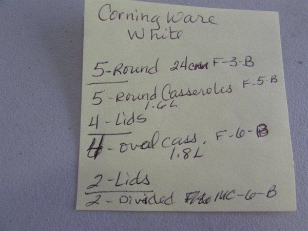 CORNINGWARE FRENCH WHITE BAKING DISHES