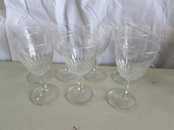 VINTAGE SMOKED ROLY POLY NFL GLASSES - RAIDERS & 49ers, CRYSTAL STEMWARE & MORE