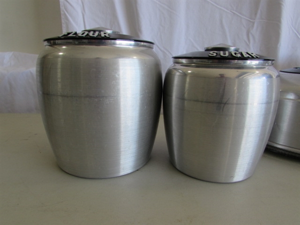 VINTAGE SPUN ALUMINUM CANISTER SET