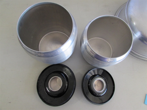 VINTAGE SPUN ALUMINUM CANISTER SET