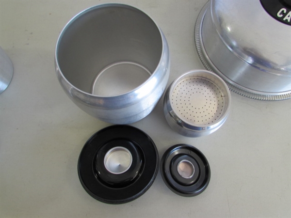 VINTAGE SPUN ALUMINUM CANISTER SET