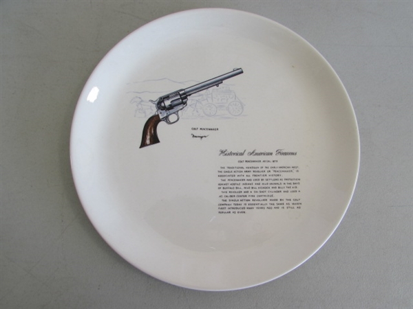 VINTAGE FIREARMS COLLECTOR PLATES & NRA/CRPA BELT BUCKLES