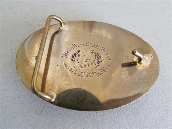 VINTAGE FIREARMS COLLECTOR PLATES & NRA/CRPA BELT BUCKLES