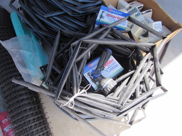IRRIGATION LINES, TIMERS, CRITTER SPRINKLERS & MORE
