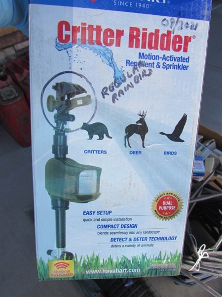 IRRIGATION LINES, TIMERS, CRITTER SPRINKLERS & MORE