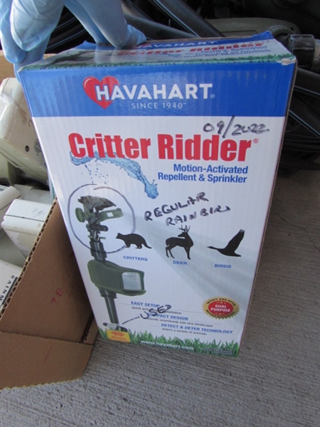 IRRIGATION LINES, TIMERS, CRITTER SPRINKLERS & MORE