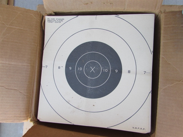 ASSORTED TARGETS & BACKER BOARDS FOR THE TARGETS